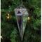 10.5" Silver And Clear Mirrored Geometric Framed Drop Ornament
